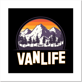 Retro Van I VanLife Camping & Mountains Posters and Art